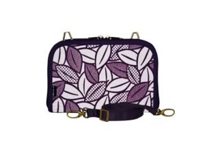 Makara Etnik Produsen Tas Dompet Wanita Indonesia Ovale Flocking Leaf Purple